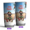thumbnail image 2 of Merry Christmas Woofmas Xmas Noel Pug Elf Candy Cane Snow 20oz Stainless Steel Tumbler Insulated Cup with Lid Dog Lover Gifts - 13017, 2 of 5