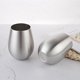 thumbnail image 2 of Copas de vino de acero inoxidable macizo de primera calidad, juego de 2 copas de vino grandes de 18 onzas, sin tallo, perfectas para entretener al aire libre, 2 of 5