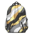thumbnail image 3 of Black White and Gold Marble Backpack for School,Cute School Bag,Schoolbag with Adjustable Shoulder Straps & Padded Back,16.9 Inch, 3 of 5