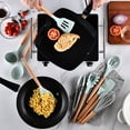 thumbnail image 2 of Graflsoa 11-Piece Non-Stick Silicone Kitchen Utensil Set with Wooden Handles in Fresh Green - Perfect for Home and Restaurant Cooking, Ideal Gift for Housewarmings or Weddings, 2 of 5