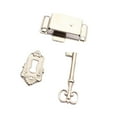 thumbnail image 2 of Cerradura para puerta de gabinete de 3 piezas, cerradura para muebles, diseño antiguo, resistente y estética. Níquel blanco, 2 of 9