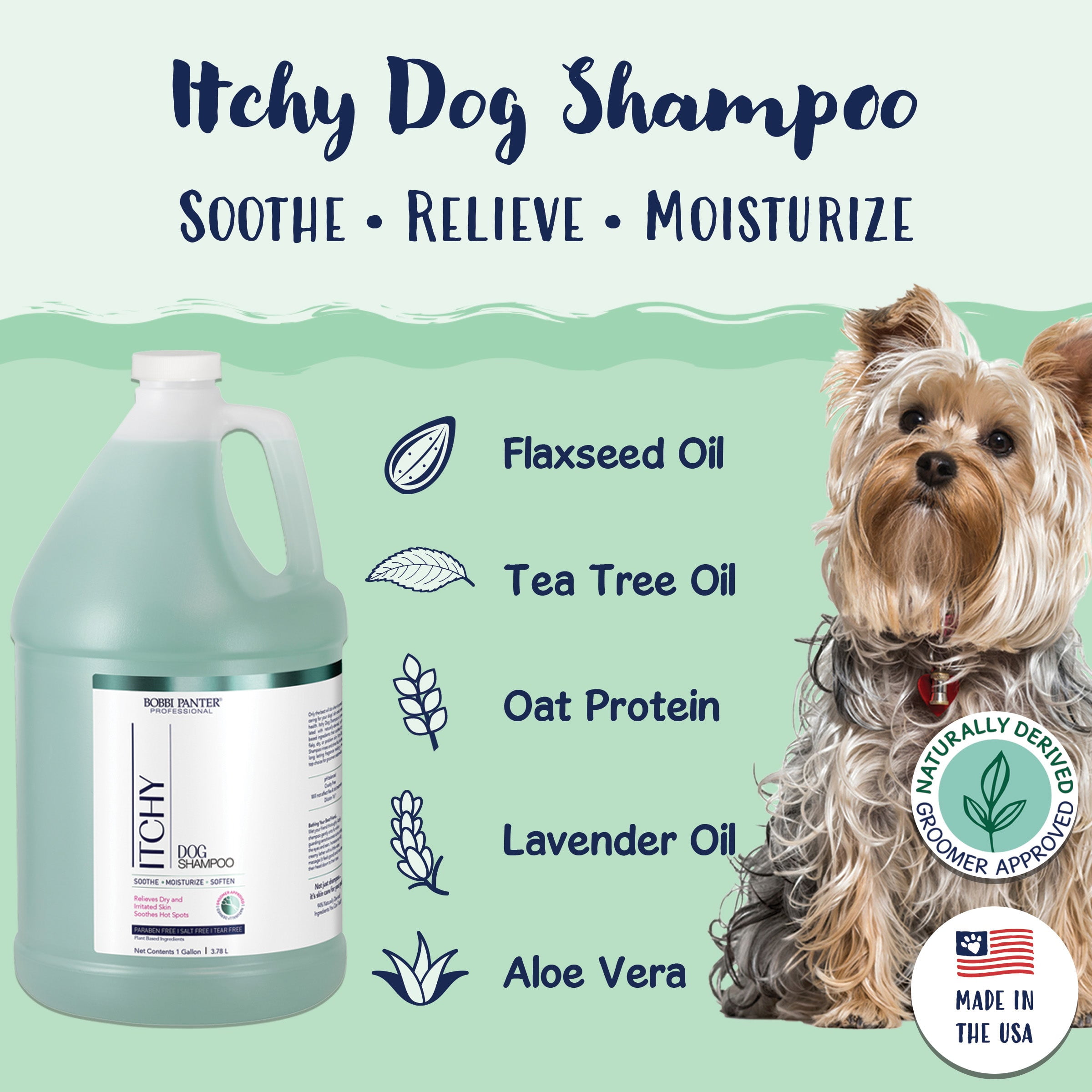 Bobbi Panter Signature Itchy Dog Shampoo (1 Gallon) Tea Tree, Lavender Oil