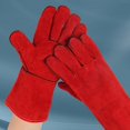 thumbnail image 4 of Welding Labor Protection Gloves Cowhide Thickened Wear-resistant Heat Insulation Lengthened, 4 of 5