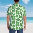 thumbnail image 4 of Disketp Green Leaves Hawaiian Shirts for Men,Mens Casual Short Sleeve Button Down Shirts Beach Shirt,3X-Large, 4 of 7