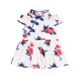 thumbnail image 1 of Vestido para niños de estilo chino con hermoso patrón, vestido de verano para niña de una pieza de manga corta (pájaro 110), 1 of 5