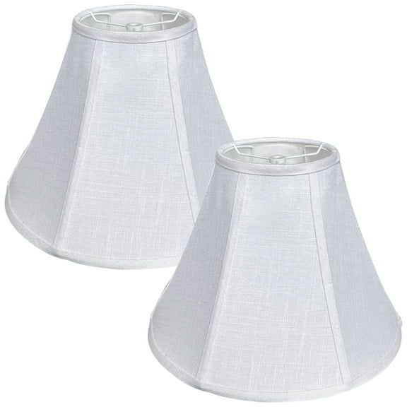 TOOTOO STAR Set of 2 Bell Lamp Shades Natural Medium 6" Top x 14" Bottom x 10" High Shades for table and floor lamps