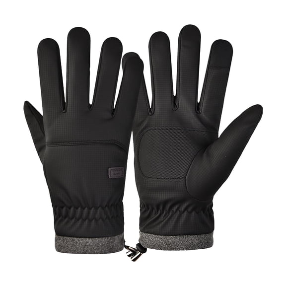 Btomtd Windproof Winter Gloves for Outdoor Riding with Warm Touch Screen and Antislip Grip, Sports Gloves for Cold Weather Activities, Black