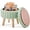 Light Green, variant on Wimarsbon Storage Ottoman, Modern Round Footrest with Soft Padded Seat, Teddy Velvet Footstool with Wood Legs, Accent Small Table or Plant Stand for Hallway, Living Room (Cream)