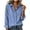Blue, variant on Button Down Shirts for Women Hearts Print Collared V-Neck Long Sleeve Tops Dressy Casual Blouses