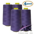 thumbnail image 3 of AK Trading 4-Pack Purple All Purpose Sewing Thread Cones (6000 Yards Each) of High Tensile Polyester Thread Spools for Sewing, Quilting, Serger Machines, Overlock, Merrow & Hand Embroidery., 3 of 7