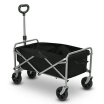 UBesGoo Utility Wagon Cart Garden Collapsible Wagon - Black