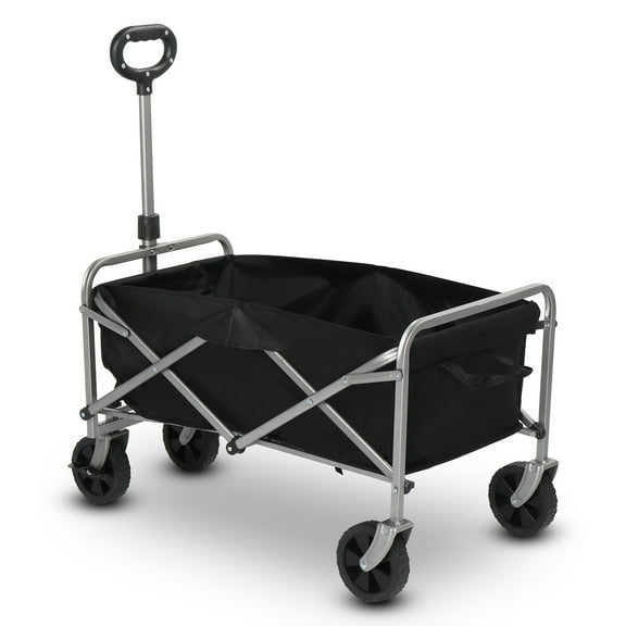 UBesGoo Utility Wagon Cart Garden Collapsible Wagon - Black
