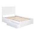 thumbnail image 3 of Leo & Lacey 2-Drawer Solid Wood Urban Queen Storage Platform Bed in White, 3 of 9