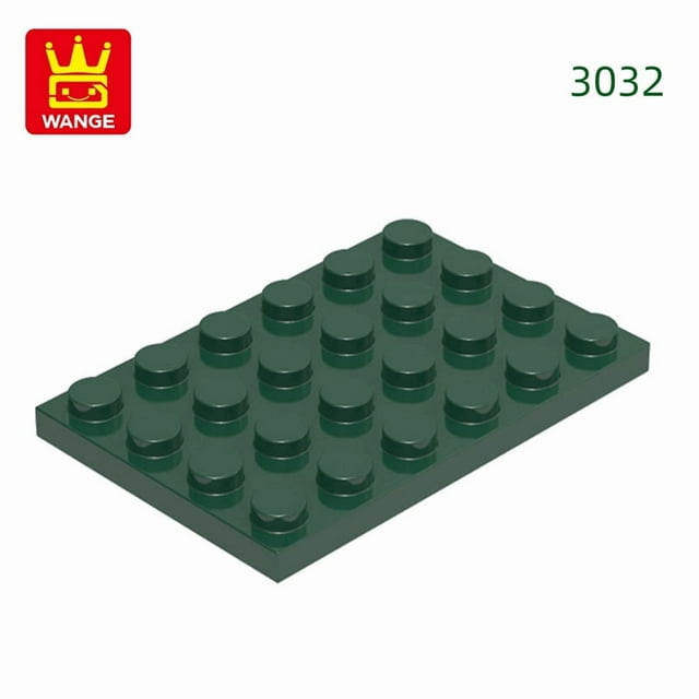 31Pcs/Lot 3032 4x6 Basic Plate Board Building Blocks Moc Parts Compatible with Bricks Educational Children's Toys Gift Box 44.Dark Green about 31pcs