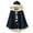 navy, variant on YM YOUMU Women Cape Cloak Warm Fleece Ears Hooded Poncho Coat Winter