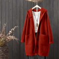 thumbnail image 4 of Uobin Women Oversized Long Knit Cardigan, Open Front Sweater Coat Loose Casual Pocket Outerwear for Fall Winter, 4 of 5