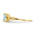 thumbnail image 4 of 14k Yellow Gold Aquamarine Birthstone Ring March, 4 of 10