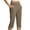 Coffee, variant on Wyobmus Womens Capri Yoga Pants With Pockets Oversized High Waisted Tummy Control Yoga Pants Stretcy Workout Gym Capri Leggings Khaki