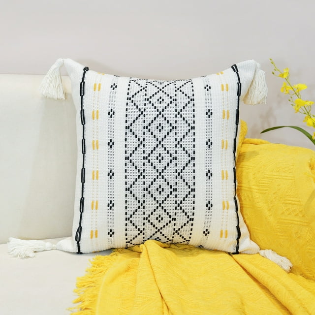 Xiao Hua Funda de almohada reversible de pelo, 2 unidades. Clásica y atemporal, funda de almohada sencilla de color liso, que queda genial en cualquier cama. 50 x 50 cm (negro).