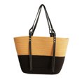 thumbnail image 1 of Bolsa tejido a mano de verano de hombro hecho a mano para fiesta navideña (negro + marrón) Ehuebsd Para Estrenar, 1 of 9