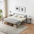 thumbnail image 2 of Twin/Full/Queen/King Size Metal Platform Bed Frame with Headboard and Footboard, Heart Shaped Bed Frame, 12.2 Inch Under Bed Storage, Steel Slat Support, No Box Spring Needed, Easy Assembly, 2 of 9
