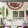 thumbnail image 7 of SMKE Patriotic Half Fan Bunting,35X17In Vintage Map 250Th Fan Flag,National Fan Banner,Stars Stripes Decor Flag,Memorial Day Patriotic Decor,Festival Scene Hanging Decoration,Fade Resistant, 7 of 7
