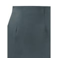 thumbnail image 5 of DARING DIVA Women's Business Knee Length High Waist Bodycon Suit Skirt L Grey, 5 of 6