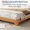 thumbnail image 2 of Full Size Platform Bed Frame, Minimalist Wood Bed Frame No Headboard Needed, Sturdy Low Profile Bed with Natural Wood Grain, Noise-Free & Easy Assembly, 2 of 6