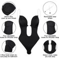 thumbnail image 3 of RV Sujetador moldeador de cuerpo sin espalda para mujer (negro), body de boda invisible sin espalda, sujetador push up sin costuras, ropa interior con correa transparente para vestido de noche de boda, 3 of 5