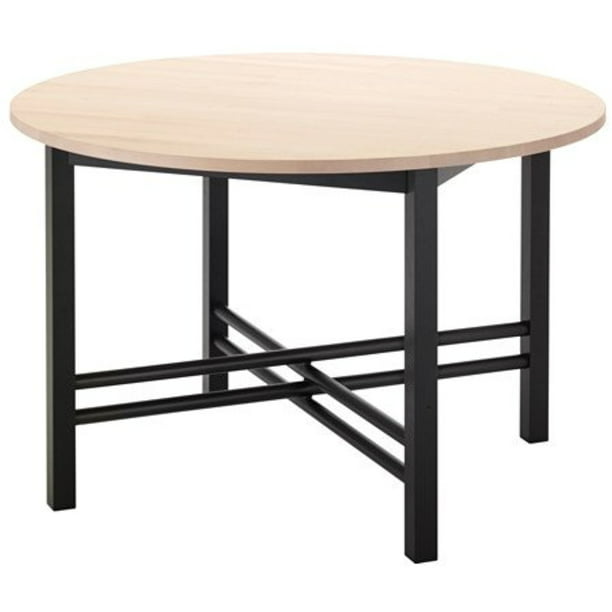 Ikea Table Dining Birch Black, Ikea Round Kitchen Table