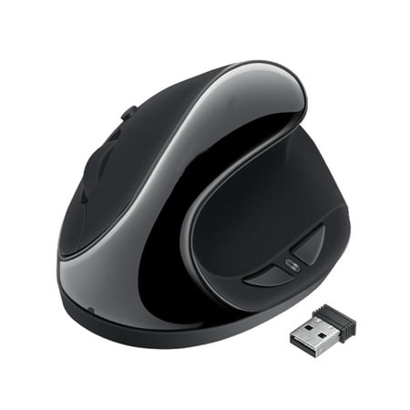 AUGIENB Ergonomic Mouse Vertical 2.4GHz Wireless Connection Optical Sensor USB Receiver Mice 6 Buttons Adjustable 800/1200/1600 DPI for Laptop, Computer, Notebook, (Best Wireless Connection In India)