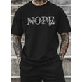 thumbnail image 5 of Men's T-Shirt NOPE Not Today Street Art Simple Short Sleeve Casual Tee Classic Crew Neck T-Shirt for Men, S, 5 of 6