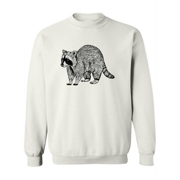 Raccoon Sketch Sweatshirt Women -Image by Shutterstock, Female 5X-Large