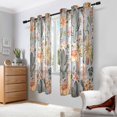 thumbnail image 2 of Yayeee Window Curtains Light Filtering 63"x52" Grommet Panel Pair Home Living Room Decor, Gray Llama Pattern, 2 of 7