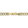 thumbnail image 4 of 14K Rhodium Plated Yellow Gold 6.75mm Semi-solid Pav� Curb Chain 18 Inch, 4 of 6