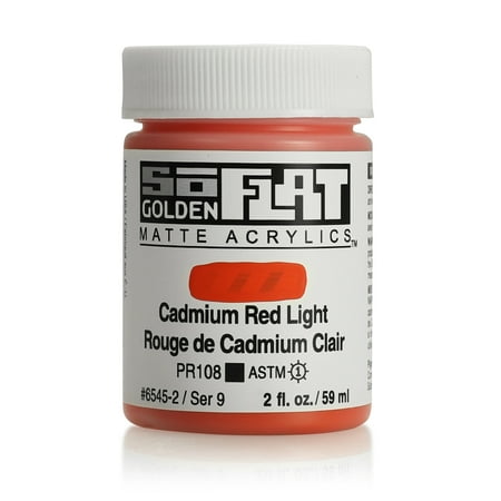 UPC: 0738797654525 | Golden SoFlat Matte Acrylic  2 oz. Jar  Cadmium Red Light