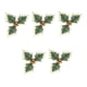 thumbnail image 4 of 5 piezas de adornos de bayas falsas de hojas de Navidad, manualidades, flores con hojas para decoración artesanal de árboles de Navidad , oro, 4 of 8