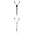 thumbnail image 1 of 2x Bolo Tie Necklace Western Necktie Shirt Chain Neck Rope Blue Yuyangstore Corbata Bolo para Hombre, 1 of 8