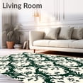 thumbnail image 2 of ODIKA 3'x5' Machine Washable Non-Slip Area Rug, Enchanted Woodland Foliage With Delicate Branch Motifs High Traffic Rug with Pad, Green, 529390, 2 of 8