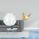 thumbnail image 2 of Acuario de escritorio,Pecera pequeña transparente,pecera,jarrón,mesa,Tanque de peces Contenedor de acuario transparente Hogar,Figura de pájaros,Figura de pájaro dorado,decoración del, 2 of 8