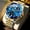 Gold,Blue, variant on Watch for Men Stainless Steel Business Dress Luxury Diamond Big Face Waterproof Mens Watches with Date Analog Wrist Men Watch Reloj para Hombre Blue Dial