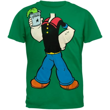 Popeye T-shirt Tee - Popeye - Spinach Body Costume T-Shirt