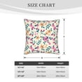 thumbnail image 4 of Bingfone Cute Flower Linen Throw Pillow Covers Cushion Case Pocket Button Vintage Farmhouse Pillowcase for Sofa Couch Bed 20"x20", 4 of 9