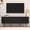 Black, variant on HLR 70" Modern TV Stand for 80" TVs, Fluted Entertainment Center with Storage, Tambour Door, Green