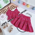 thumbnail image 4 of Ensemble de Vêtements pour Enfants à Col Licou, Robe Longue à Manches Courtes + Robe Courte Américaine, Vêtements pour Enfants à Manches Courtes, Vêtements pour Enfants, 4 of 5