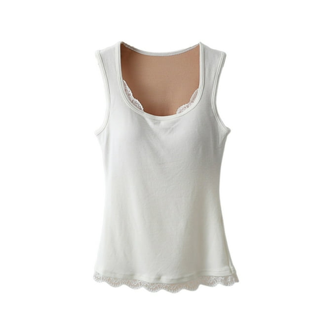 RXMEKW Camisole à Bretelles Sans Manches pour Femmes comme Haut de Pyjama en Polyester, Noir