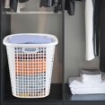 thumbnail image 6 of 6 Packs 50 L Plastic Laundry Hamper, Tall Dirty Clothes Basket with Cut Out Handle, White, 6 of 7