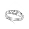 thumbnail image 4 of Puffed Heart Purity Love Promise Ring .925 Sterling Silver Band Jewelry Female Male Unisex Size 4, 4 of 4