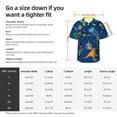 thumbnail image 5 of Kll Men'S Hawaiian Shirt Short Sleeve Button Down Beach Shirts-Dinosaur In Space, 5 of 7