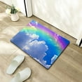 thumbnail image 5 of Shiartex Diatom Mud Mat Rainbow Clouds Sky Floor Mat Indoor Outdoor for Home Entrance, Stylish and Absorbent, Non-Slip Bottom, Black Backing, Machine Washable - 45x75cm 24x16in, 5 of 5